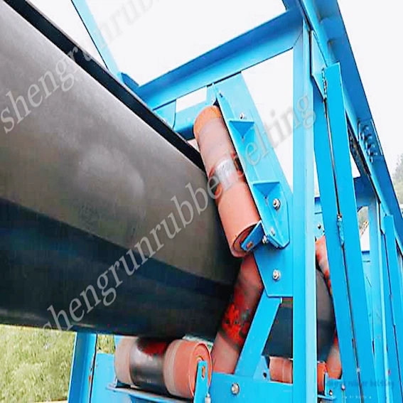 Abrasion Resistant Fabric Core Pipe Rubber Conveyor Belt